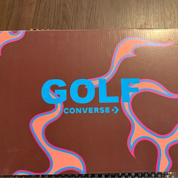 Converse Brown High-Tops with Pink and Blue Swirl - Golf Wang Tyler - Picture 11 of 11